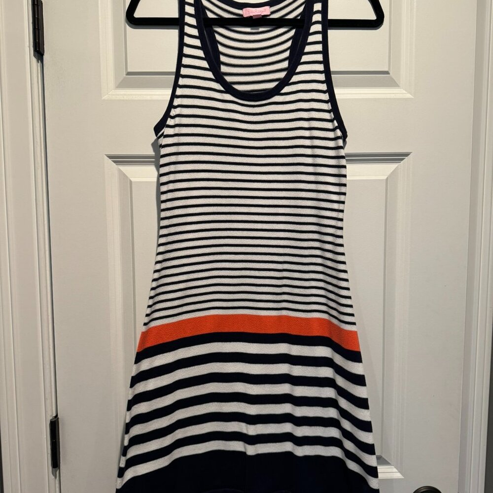 Lily Pulitzer Navy and white striped tank top dress